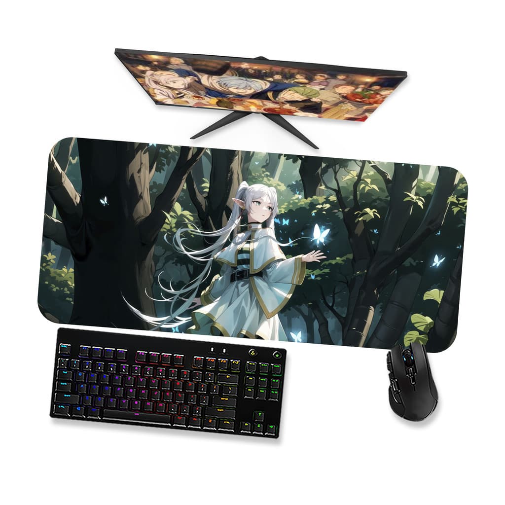 Mousepad Frieren 6 Anime Sousou no Frieren Speed Costurado Mouse pad Gamer 90x40 70x30 80x40 60x40 45x40