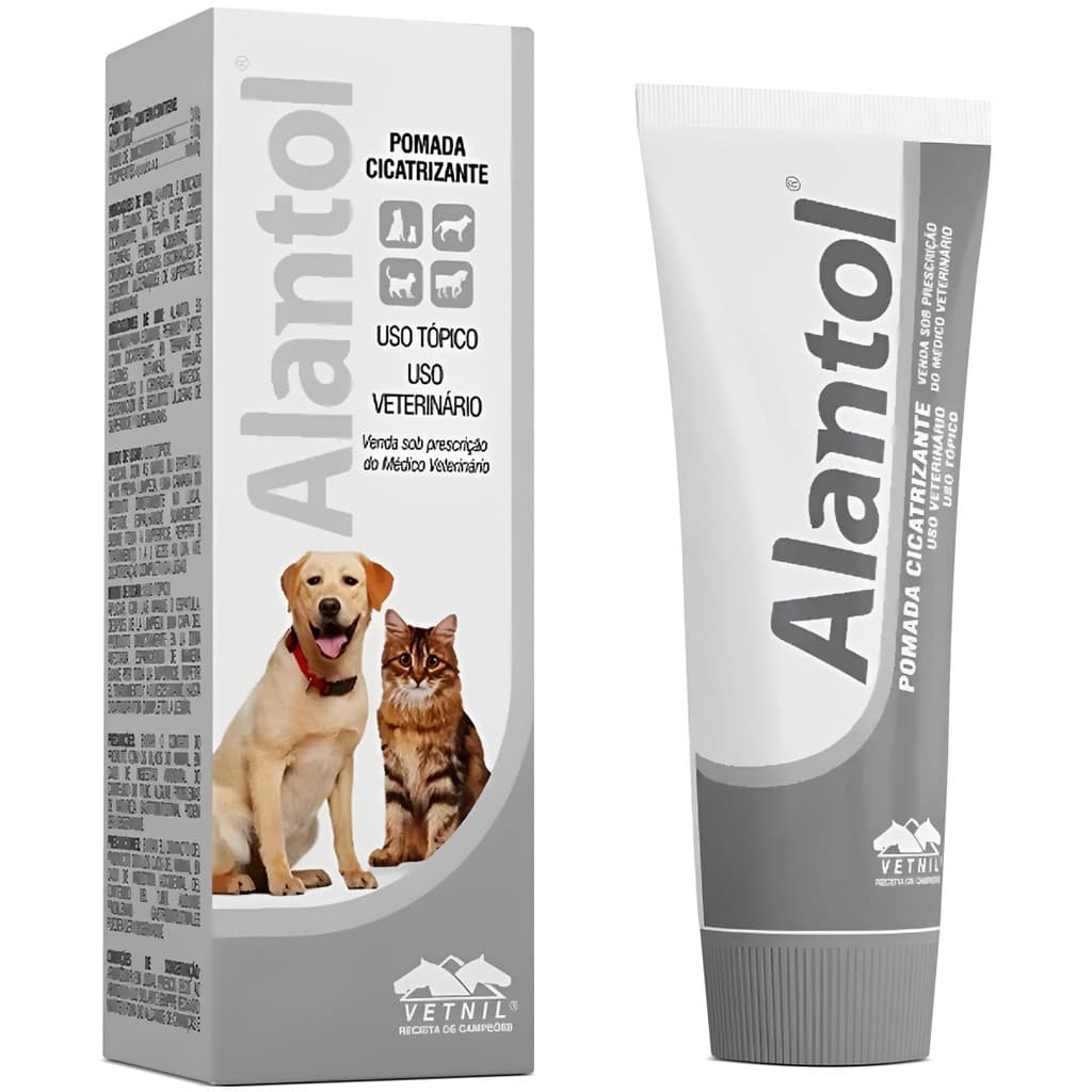 Pomada Alantol Cicatrizante Cães/gatos/equinos Vetnil 60g