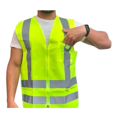 Colete De Segurança Refletivo Original Com Bolso Colete Sinalização