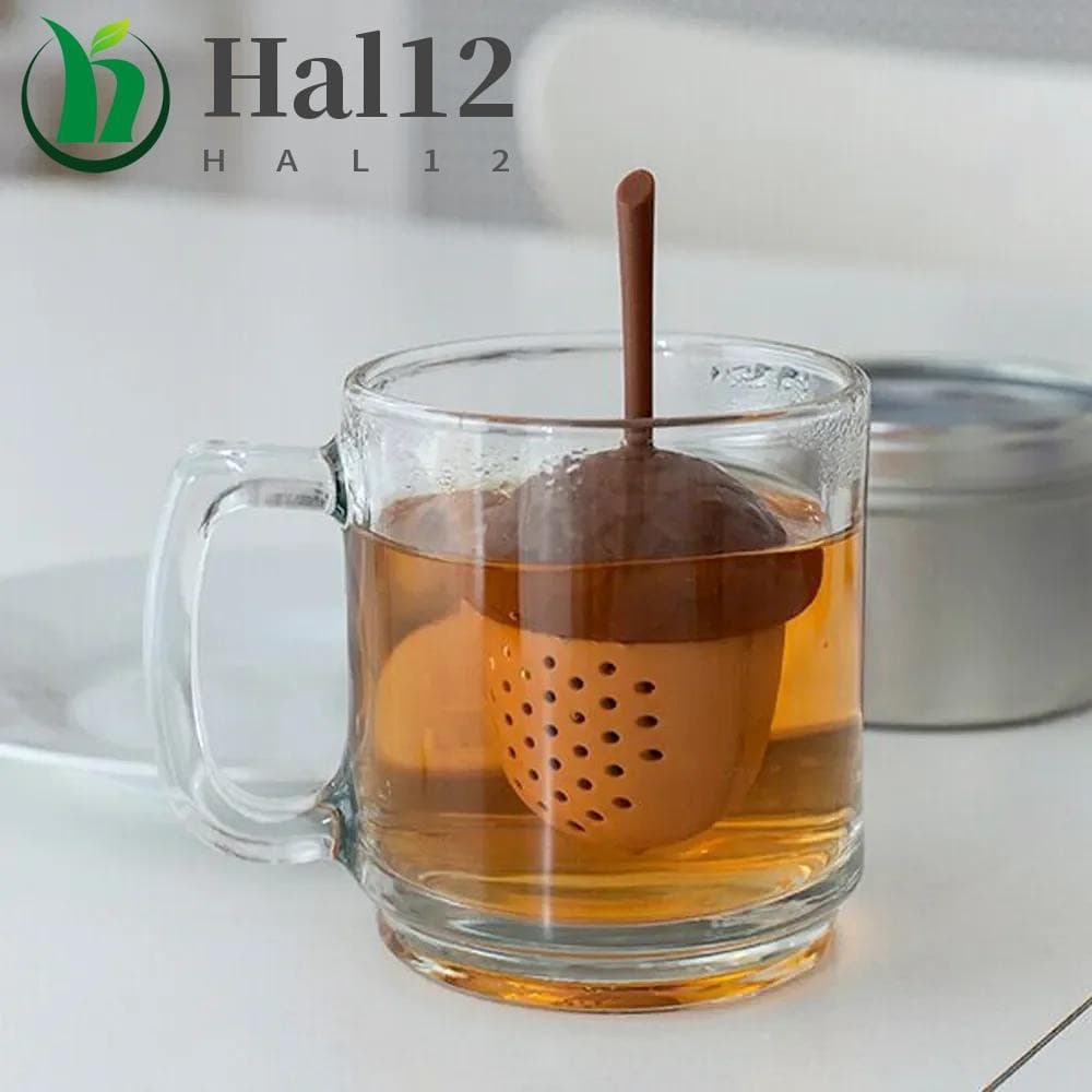 Filtro De Chá De Bolota HALB , Infusor Porca De Carvalho Resistente A Altas Temperaturas De Silicone , Saco Para Fazer