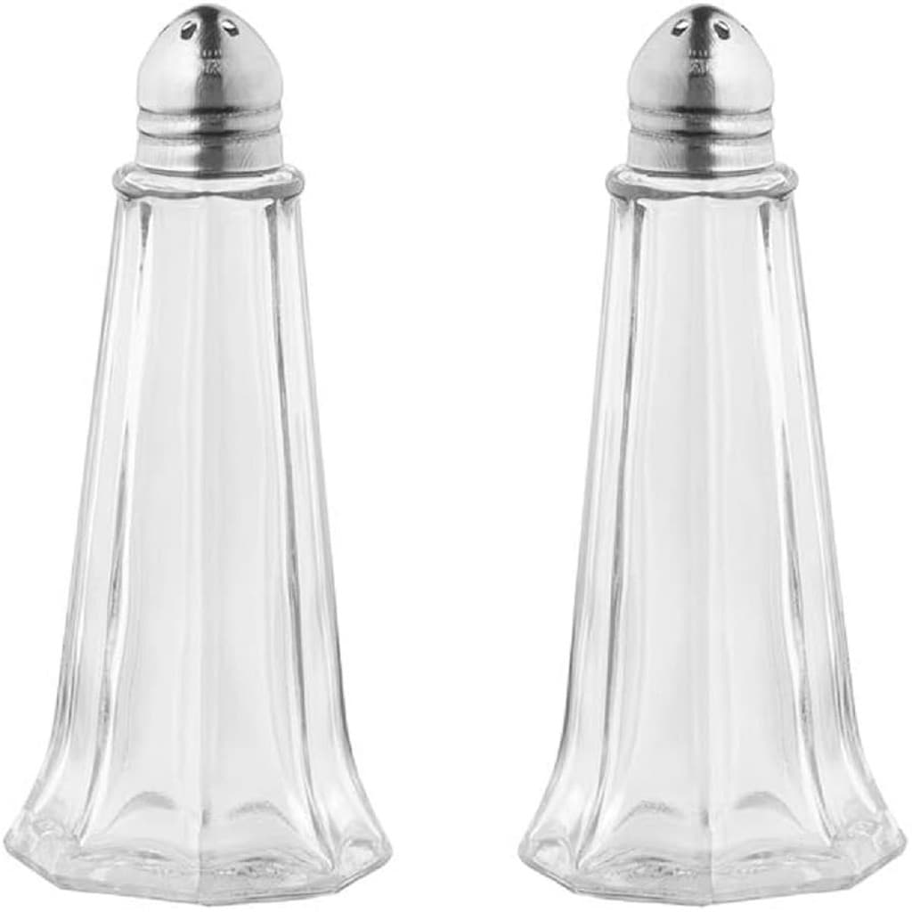 Kit Saleiro e Pimenteiro Hauskraft em Vidro 45ml Modelo Lord Torre Eiffel p/ Casa e Cozinha Gourmet