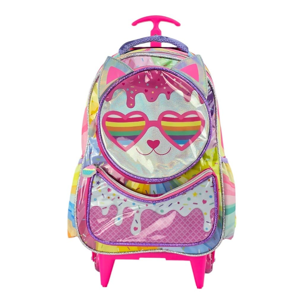 Mochila Infantil com Rodinhas Gatinho