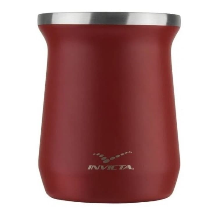 Cuia Térmica Inox 250 Ml Invicta Vaccum Mate Vermelha