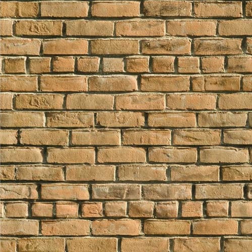 Papel De Parede Tijolinho Amarelado Envelhecido - 2,50x0,50m