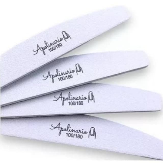 Kit Lixa Apolinario Slim Boomerang 100/180 Nails Fina - Alongamento de Unha