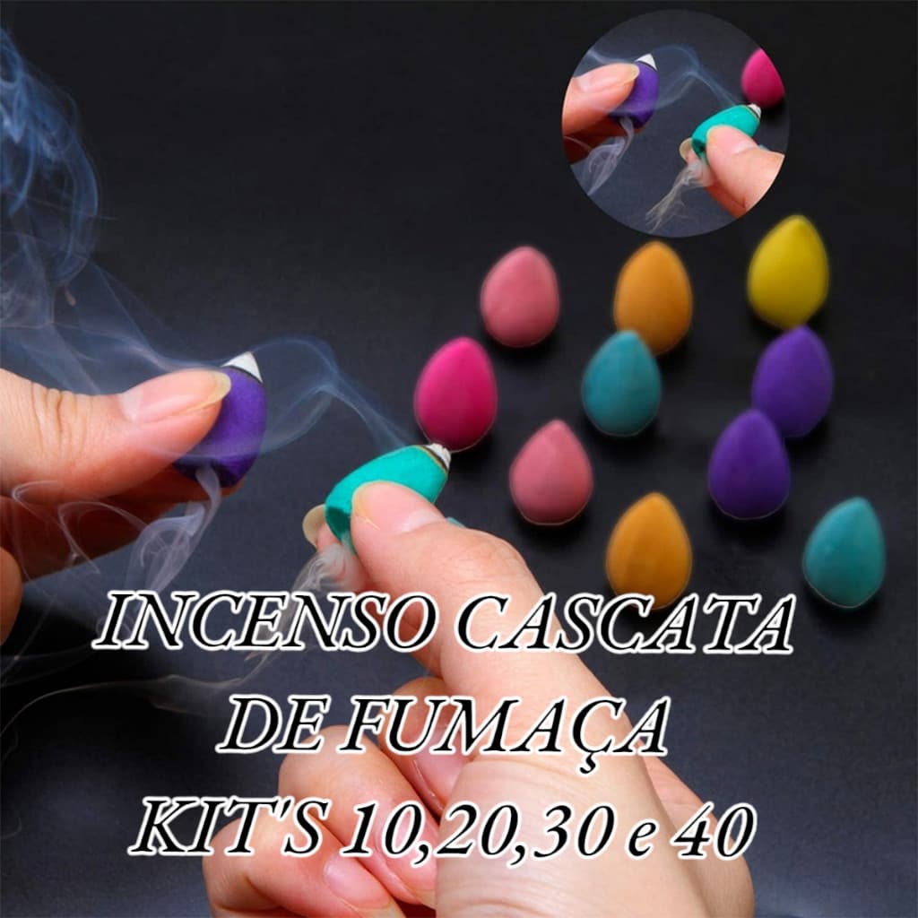 Incenso Cone Cascata Fumaça Para Suporte Escultura Natural Nirvana Longa Duração