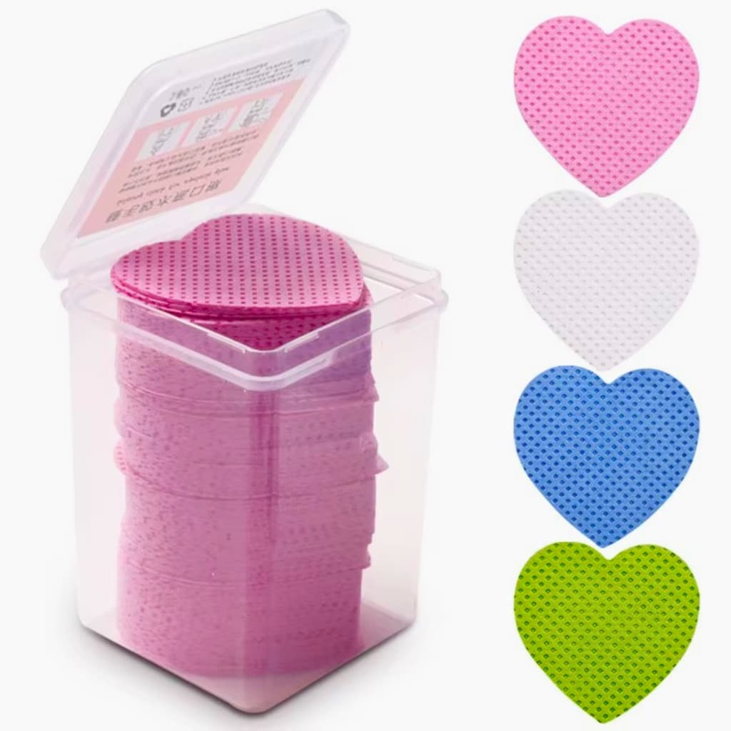 200pcs Almofadas Para Limpeza Esmalte De Unhas Algodão Remove Cola De Cílios Sortida