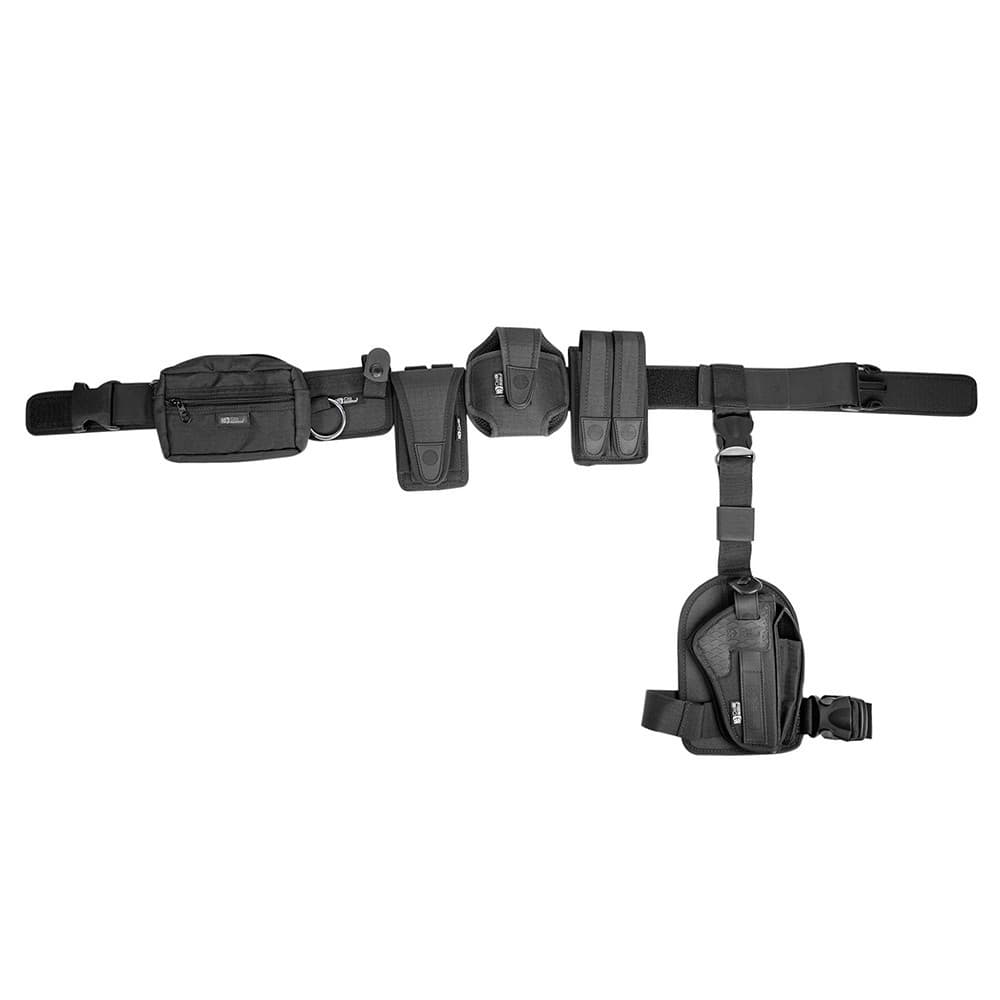 Cinto Militar Completo compondo Porta Algema, Mini Pochete, Porta Tonfa, Coldre e Mais
