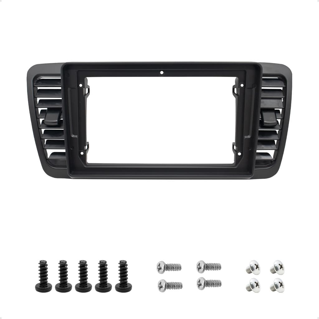 Moldura 2 Din 9 Pol Subaru Legacy Outback 2006 À 2009 Preta