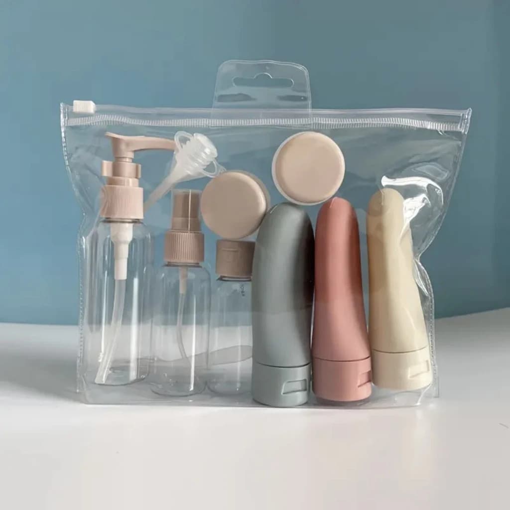 Kit De Frascos Para Viagem 11 Peças Creme Cosméticos Viagem -S1