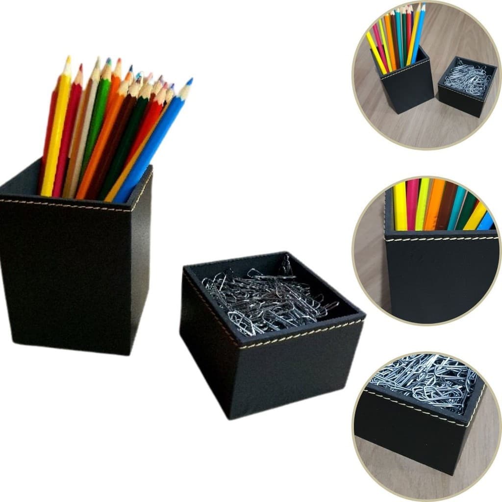 Kit Porta Canetas Organizador de Mesa Escritório Porta Clips Lápis Multiuso