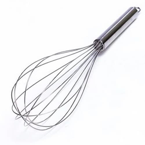 Batedor Aço Inox 28,5cm Fuet Mistura Clara Ovos Bolo Massa