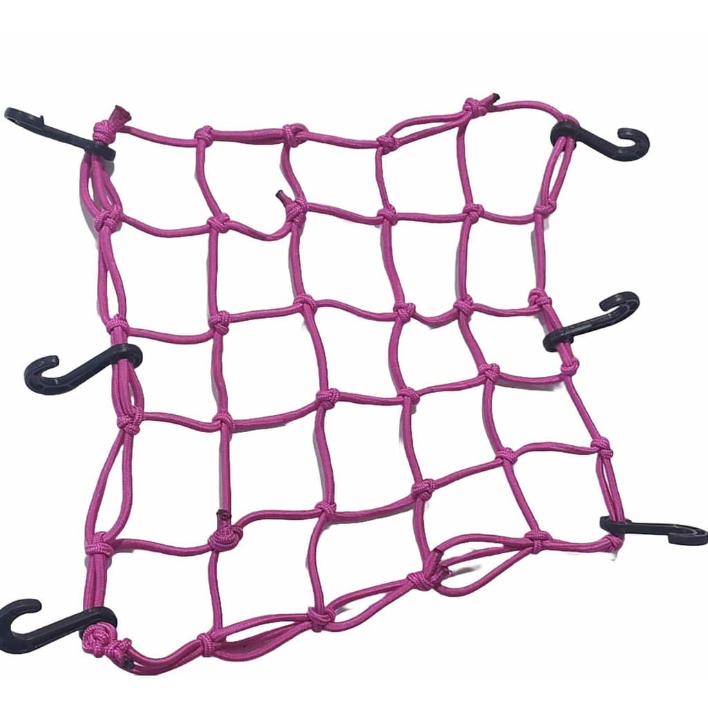 Rede Elástica Aranha 42 x 42 cm Capacete Bagageiro Rosa Pink