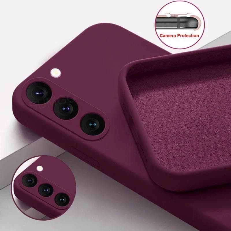 Novo Luxo Caso De Silicone Líquido Para Samsung Galaxy S25 S24 S23 S22 S21 S20 Ultra Plus FE S25 + S25plus S25ultra À Pr