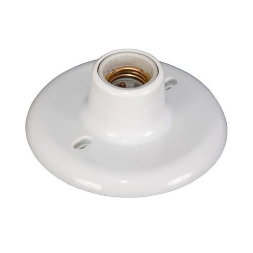 PLAFON COM SOQUETE  PORCELANA  E-27 OPL BRANCO
