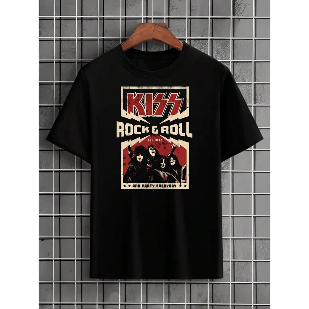 Camiseta Kiss Banda Internacional Basica Rock And Roll OldSkull Camisa  Unissex Masculino Feminino   Streetwear