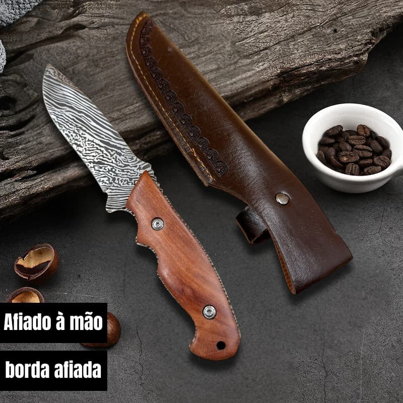 Faca reta pequena doméstica, faca de frutas, sobrevivência selvagem, faca portátil Multiuso