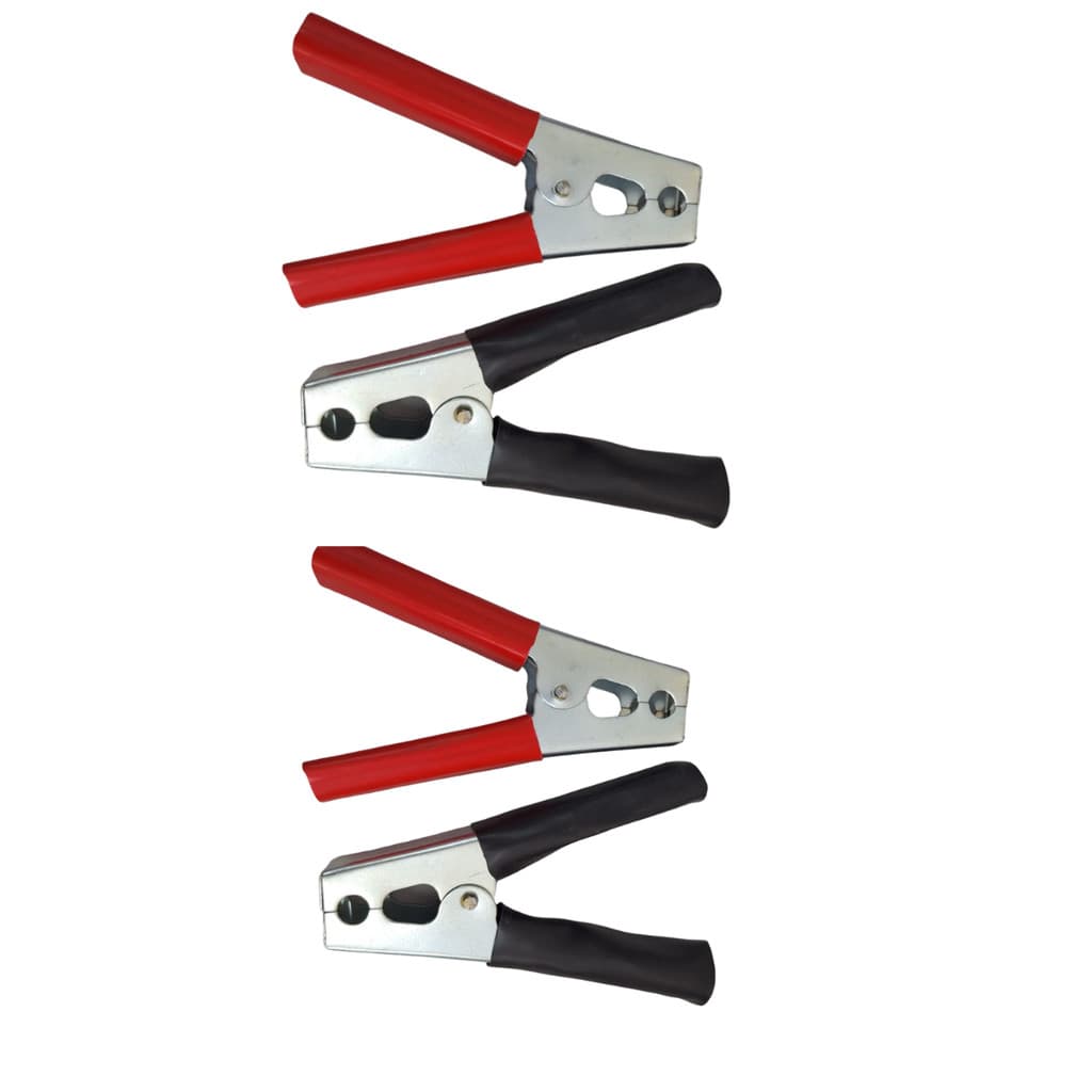 Kit 04 Garras Jacaré De Baterias Reforçadas 100A  (2 Pares)