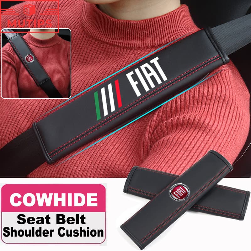 Fiat 2 PCS Cinto De Segurança Do Carro Almofada De Proteção De Ombro Capa De Couro Para Strada Argo Mobi Toro Fastback P
