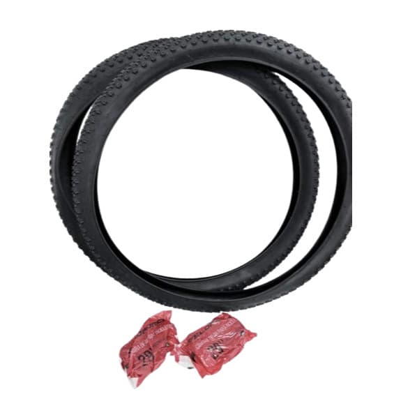 Kit Par de Pneus Lotus Aro 29 x2.10 Todo Preto + Câmara Veloforce Bico Grosso