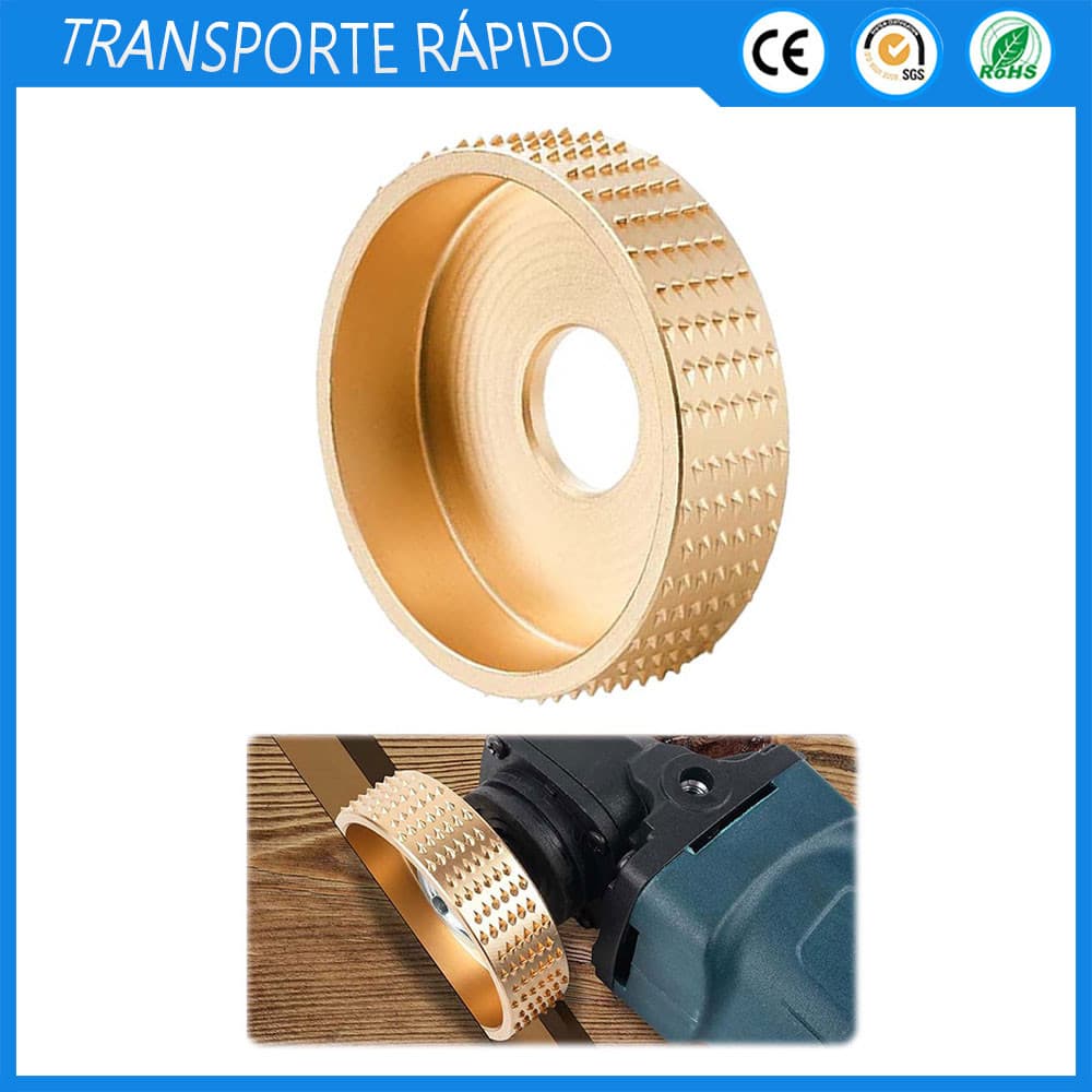 Disco de lixa de madeira dourado Disco plano Roda de polimento de plástico Bandeja de chá de madeira Ferramentas de escu