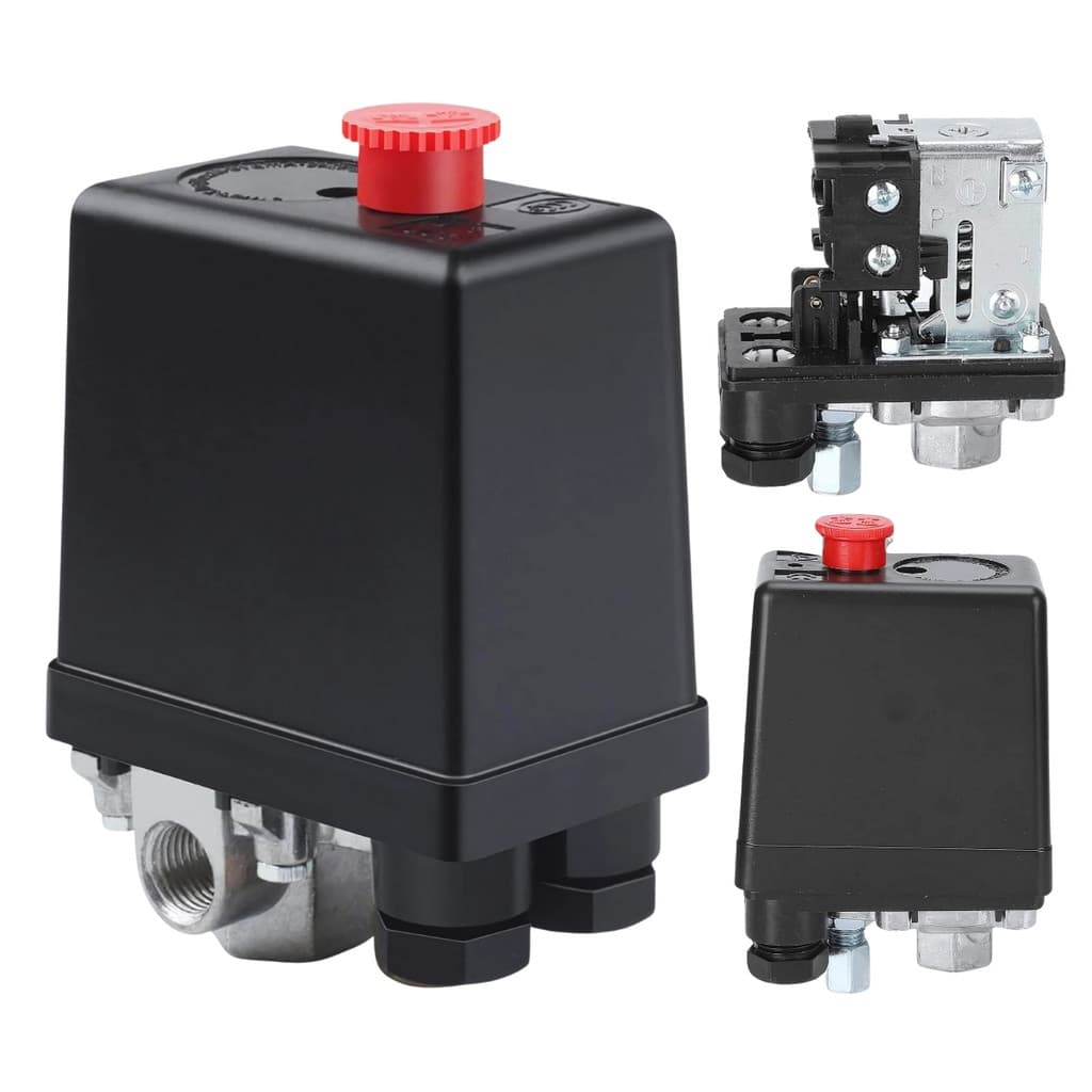 Pressostato Para Compressor Ar Lefoo Lf10-L Com Botão On/Off