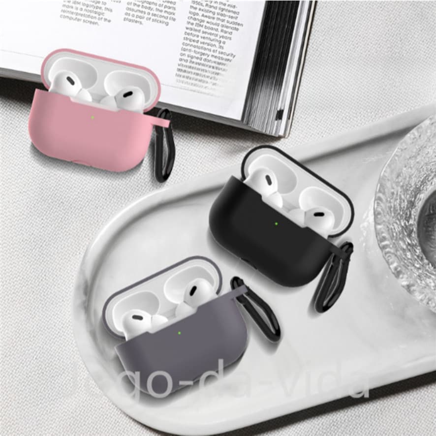 Capa Case capinha de Silicone Protetora para fone Apple AirPods 1 2 3 pro pro 2