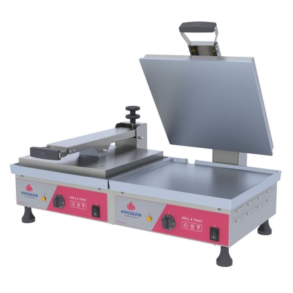 Prensa Grill Elétrico Progás PRA-45 E Dupla 2 Prensas 220V Chapa Em Alumínio P42303