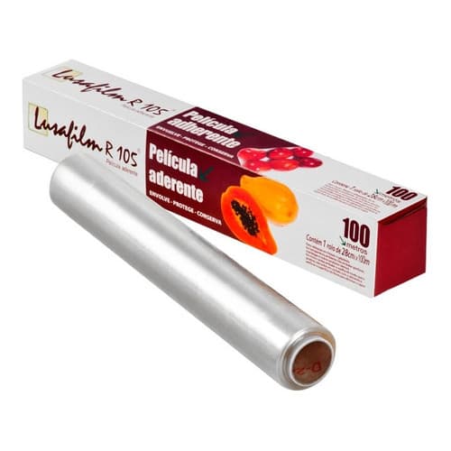 Rolo Bobina Plastica Filme Pvc 28x100mts 28cm X 100 Metros Esticável