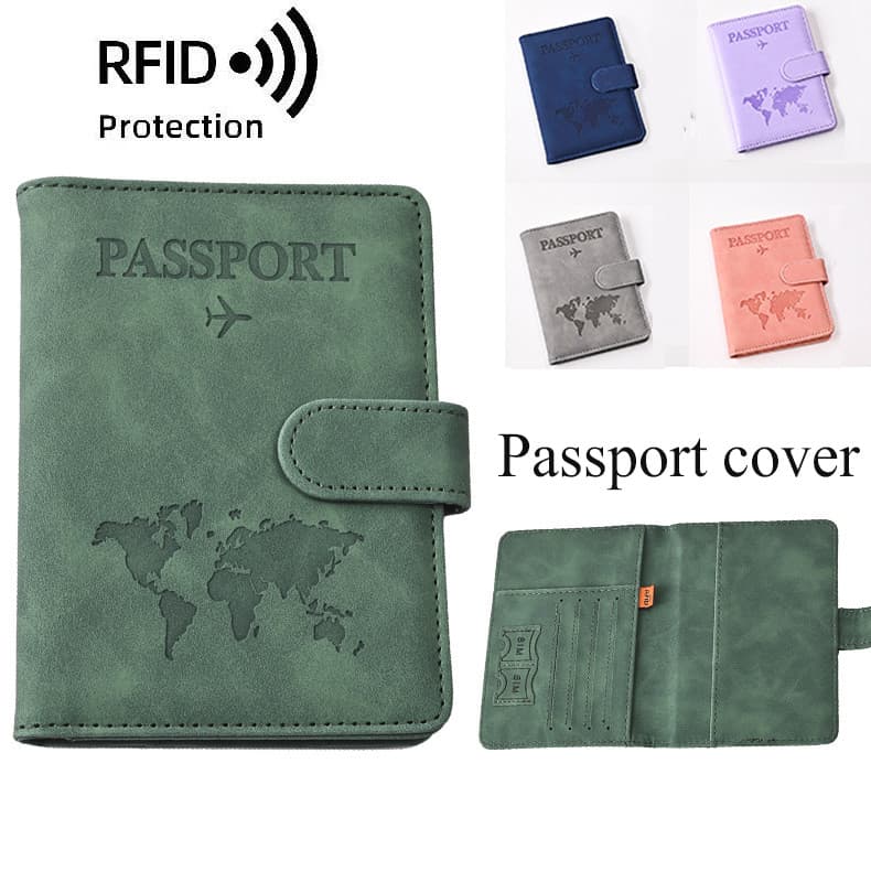 Capa Para Passaporte RFID Carteira De Viagem Porta-Cartões Bancários Masculino Mulheres Documento De Identificação De Cr