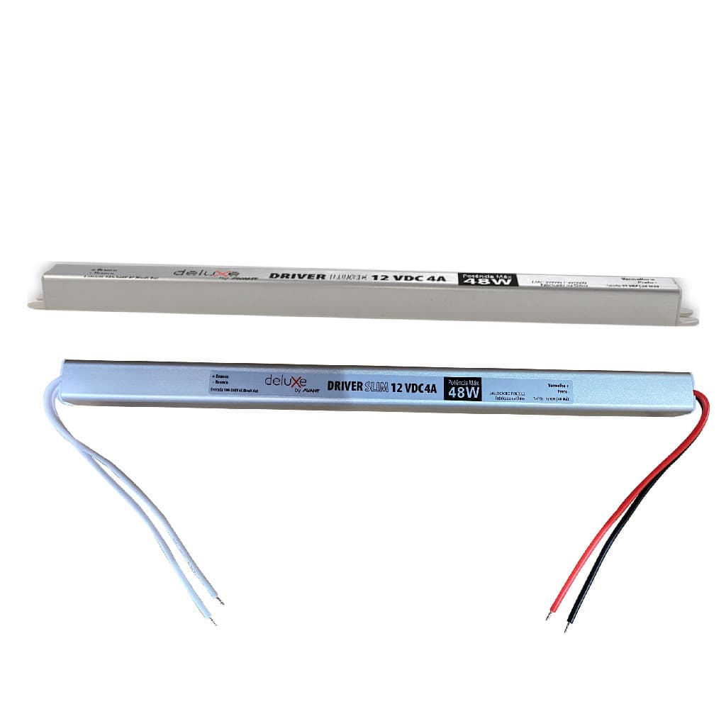 Kit 9 Fonte Driver Slim 12v 48w 4a Fita Led Perfil Led Bivolt