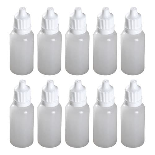Frasco Plástico 10ml Conta Gota Transparent Tampa Lacre 10pç