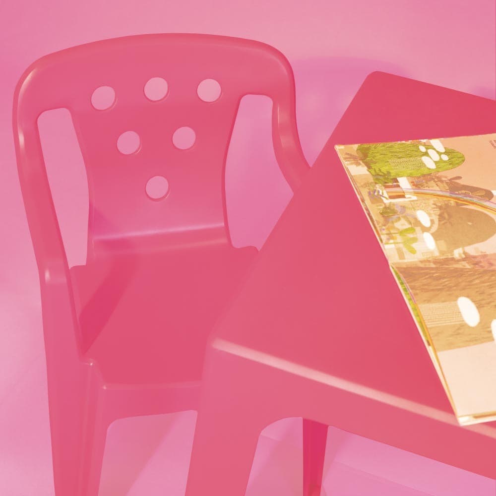 Kit 1 Mesa + 2 Poltronas Infantil Rosa Mor