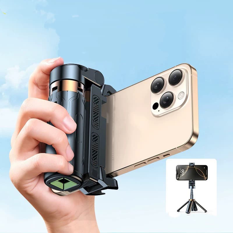 Bastão de selfie e tripé suporte de chão portátil anti-vibração para fotografia com quatro pernas Tomate MZP-307