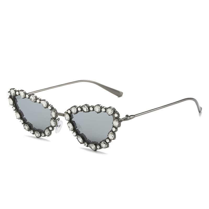 Óculos De Sol Nova Moda Personalizada Diamante Cat Eye Y2K Com Armação De Metal Para Mulheres Picantes