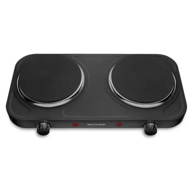 Fogão de Cooktop Elétrico Gourmet Easy Cook Duo- cor - preto