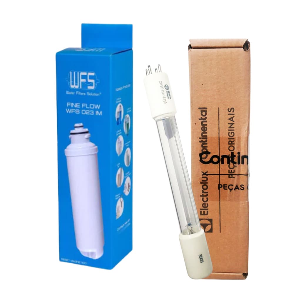 KIT Refil Filtro + Lampada UV para Purificador de Água PA31 Electrolux Original
