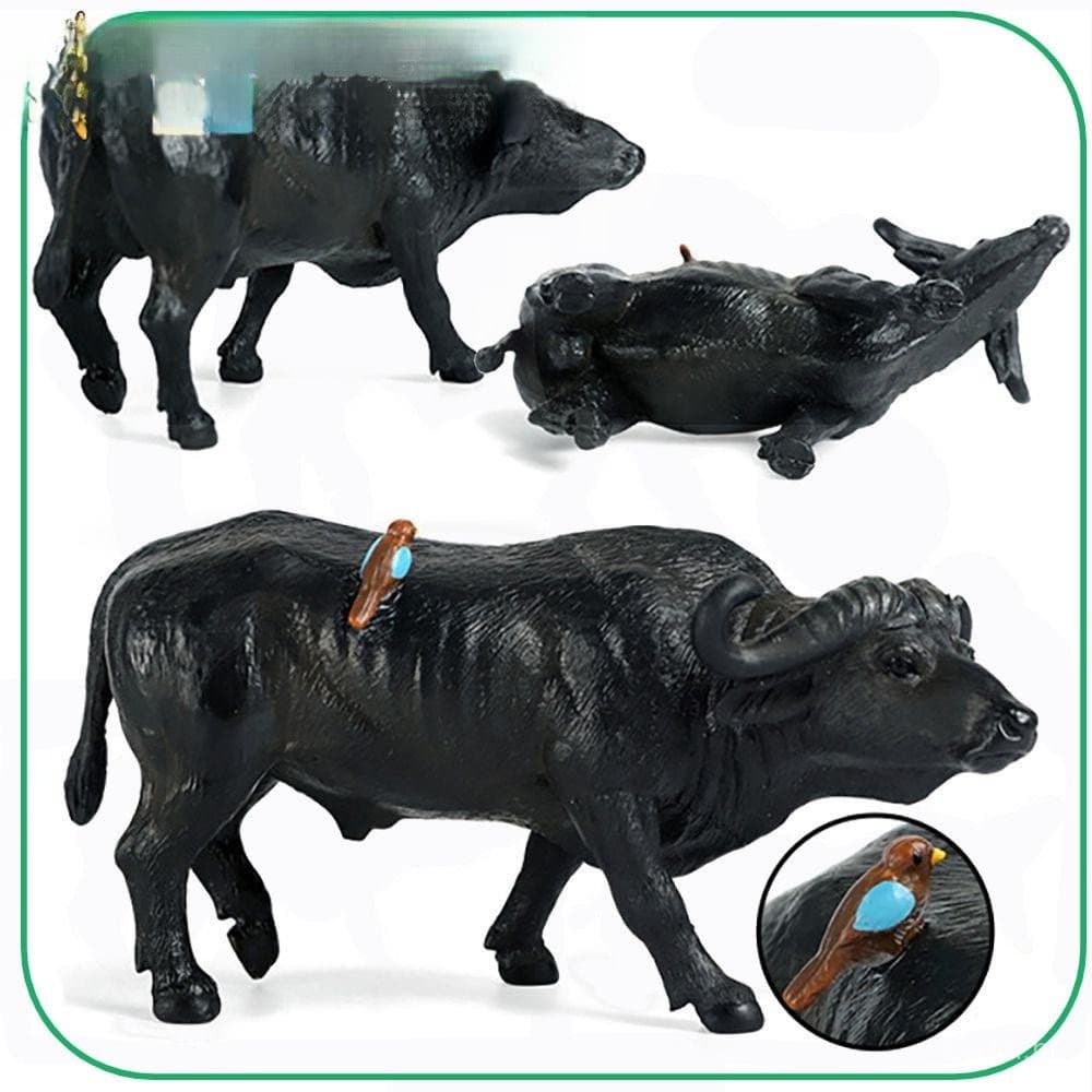 Modelos De Búfalo Preto Kids Cognition Educacional Brinquedo Animal Selvagem