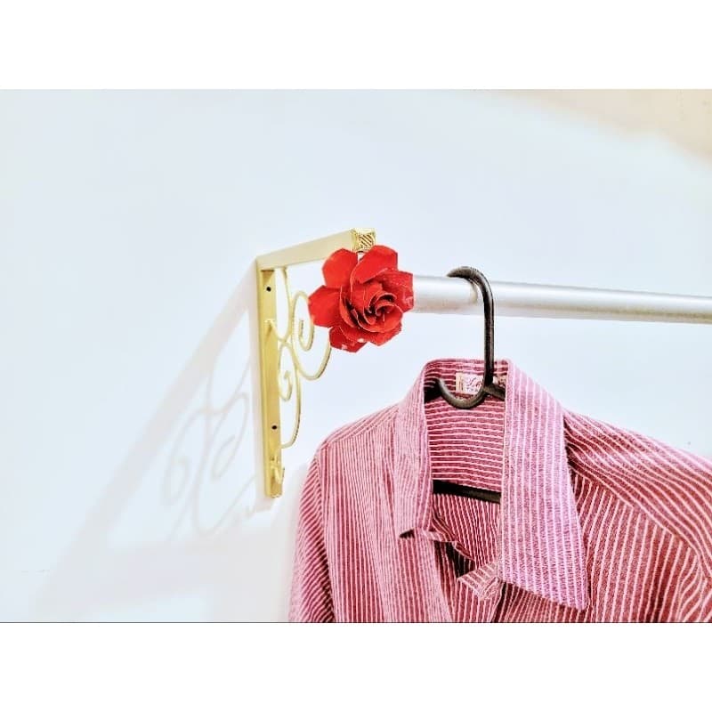 Mão francesa para cabideiro de roupas 2x arara de parede