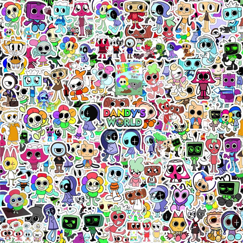 110Pcs/Set ★★★ Dandy's World Q-1 Mini Diary Manual Stickers ★★★ DIY Fashion Album Decor Decals Stickers（Size：2~3cm）