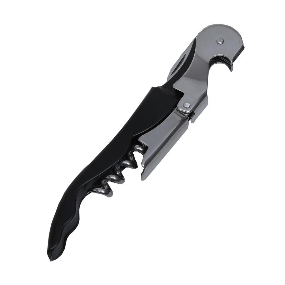 Saca Rolhas de Aço Inox 2 Estágios 13cm Wolff Abridor Manual Profissional para Garrafa Bar Cozinha Uso Doméstico Wine
