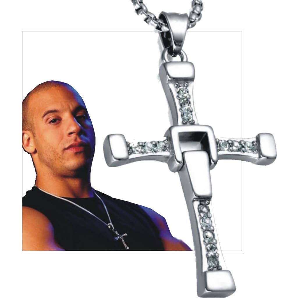 Colar Aço Inoxidável Domic Toretto + Corrente Extra : Velozes e Furiosos : Colar Toretto : 2 Fast 2 Furious : CAVF