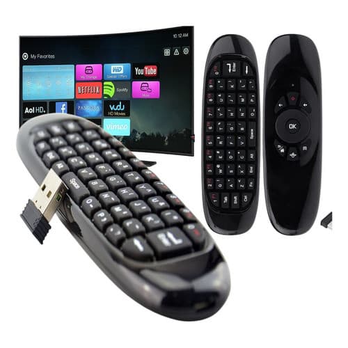Controle Remoto Teclado Sem Fio Smart Tv Android Tv Box