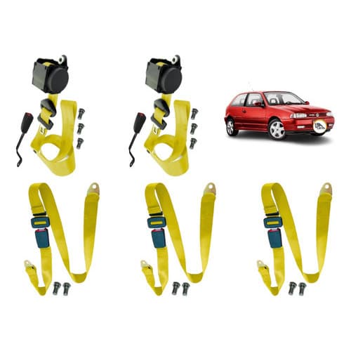 Kit 5 Cinto De Segurança Dianteiro E Traseiro Vw Gol