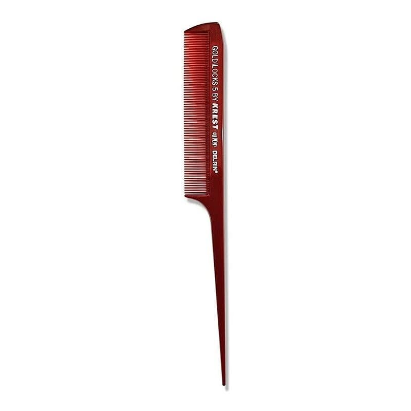Pente Krest 5by Para Mechas Cabo Fino Profissional Vermelho