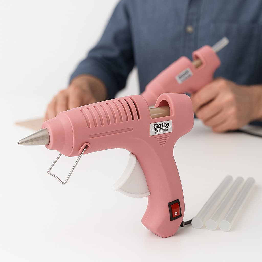 Pistola Cola Quente Profissional 40W Bastão Grosso 11mm Bivolt 110v/220v Com Botão Liga e Desliga