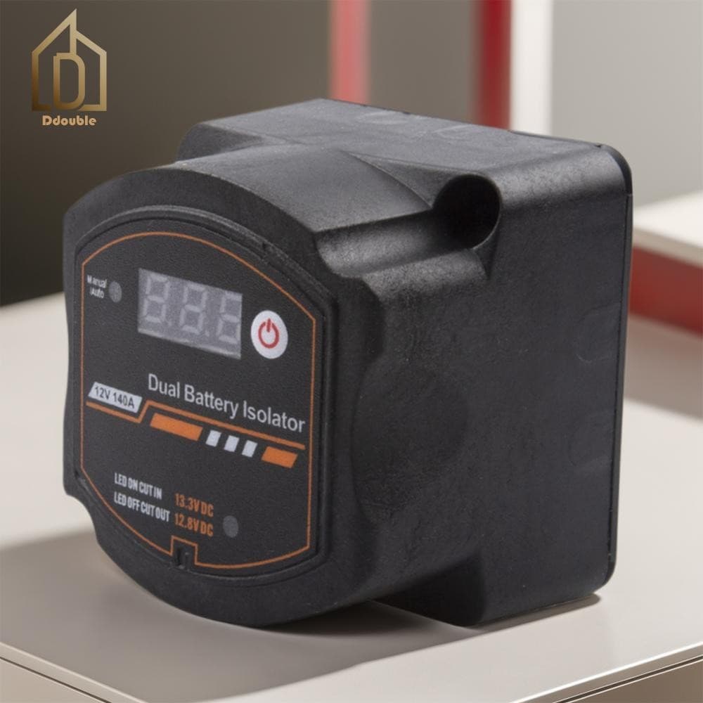[Ddouble.br] Isolador De Bateria Dupla 12V 140A Relé Sensível À Tensão Manual Automático Smart VSR Para Carro Campista R