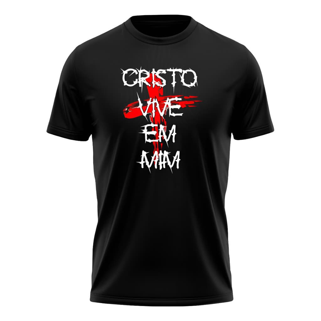 Camiseta/camisa Gospel Evangélica Cristo Vive Em Mim