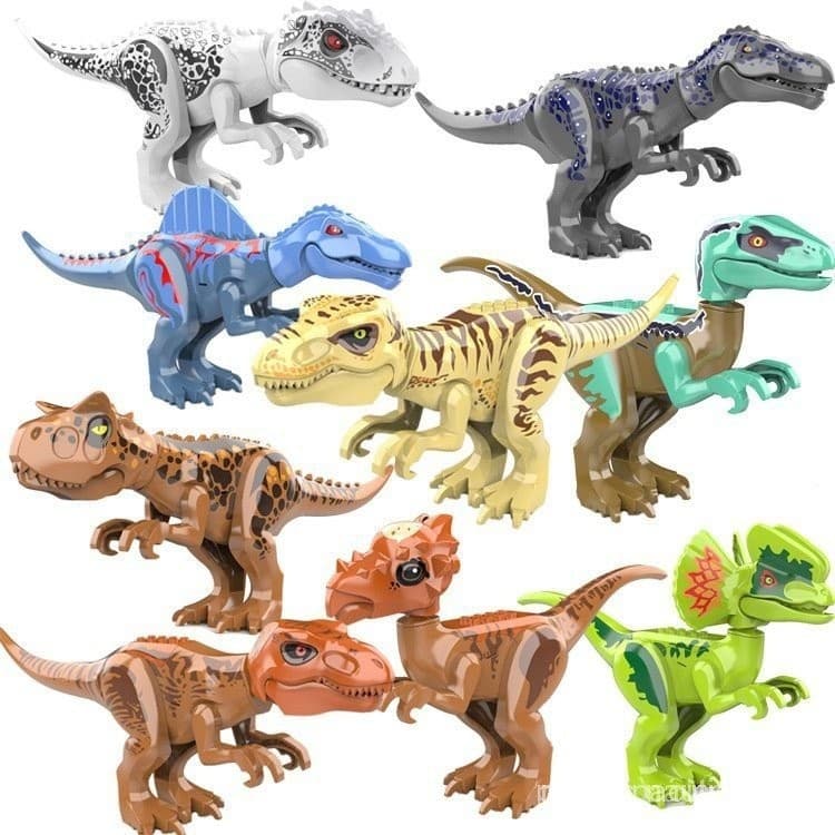 Hand-made Jurassic Dinossauro Modelo Brinquedo Infantil Montado Lego Dinossauro Building Blocks QN8F