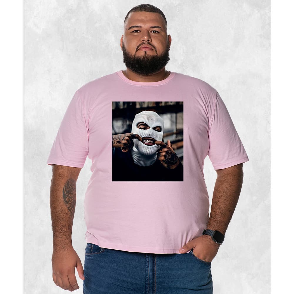 Camiseta Plus Size Estampada Unissex Algodão Confortável Royal Loyalty